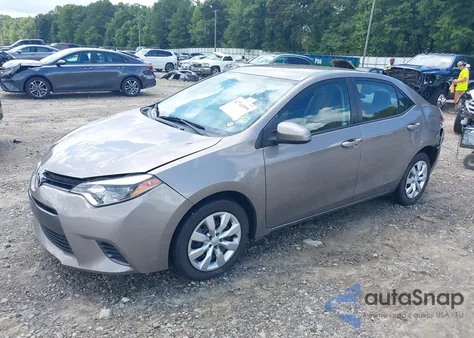 2016 Toyota Corolla Le z USA, uszkodzony, nr VIN 2T1BURHE4GC597638